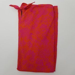Ralph Lauren Orange & Purple Floral Maxi Skirt